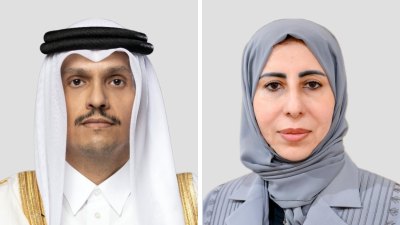 وزيرة الخارجية تتلقى برقية تهنئة من رئيس الوزراء وزير الخارجية القطري